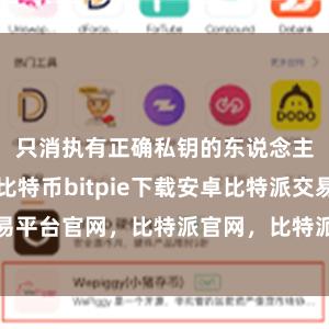 只消执有正确私钥的东说念主智商遗弃比特币bitpie下载安卓比特派交易平台官网，比特派官网，比特派钱包，比特派下载