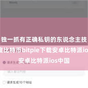 独一抓有正确私钥的东说念主技艺适度比特币bitpie下载安卓比特派ios中国